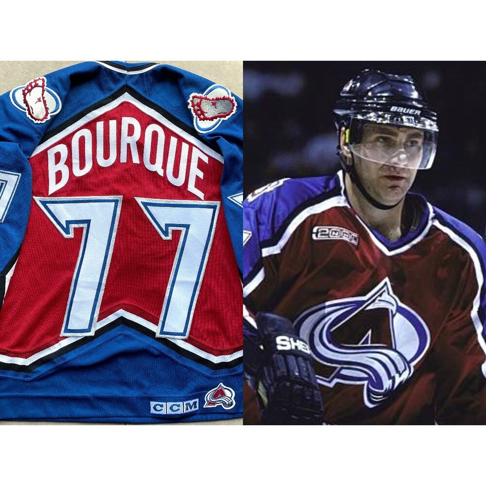 Ray BOURQUE #77 Colorado Avalanche 2000 CCM jersey L blue NHL hockey vintage